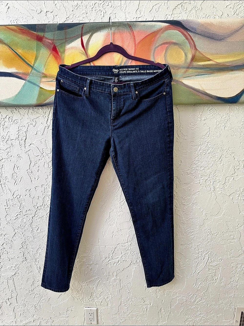 Gap Mid Rise Skinny Fit Jeans Blue Size 12/31L